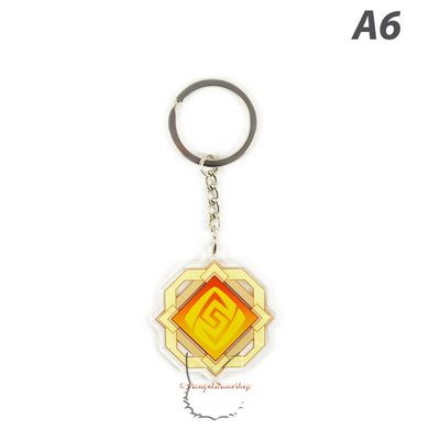 Double-sided keychain "Eye of God - Li Yue (Liyue harbor)" based on the game "Genshin Impact" - geo element