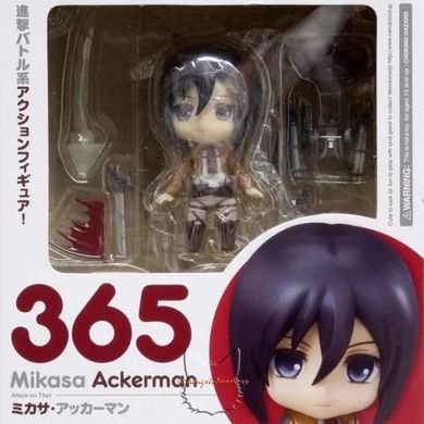 Anime figure (nendoroid 365) "Mikasa Ackerman - Attack on Titan" - 10 cm, Nendoroid, Mikasa Ackerman, 10 cm, Hard body with joints, Boxed, With replaceable parts