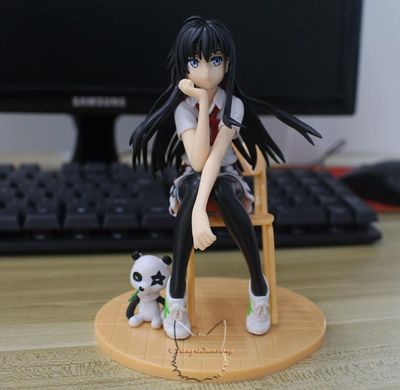 Anime figure "Yukino Yukinoshita - My Teen Romantic Comedy / Yahari Ore no Seishun Love Comedy wa Machigatteiru. Zoku" - 13.5 cm, with chair and panda