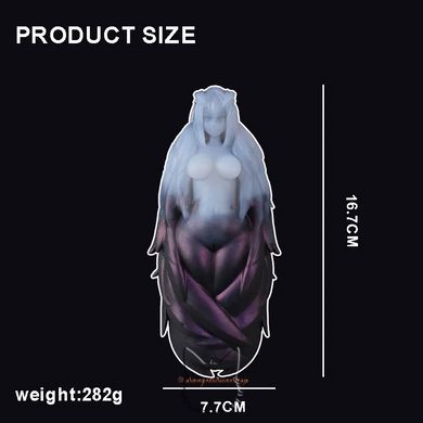 Silicone male masturbator "Harpy" - white-purple