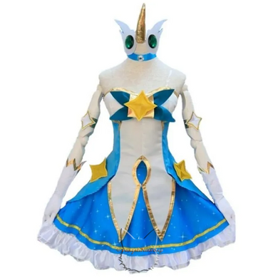 Anime cosplay costume for cosplay character "Soraka Star Guardian" - League of Legends - set, Set, S-L, Sleeveless