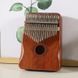 Kalimba with 17 keys made of mahogany, Brown-red, Kalimba