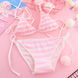 Women's Japanese style striped underwear - pink