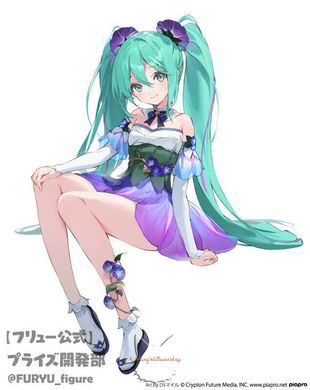 Anime figure "Hatsune Miku - Flower Fairy Asagao" - Vocaloid - 14 cm, original