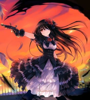 Аніме фігурка "Токісакі Курумі (Tokisaki Kurumi) 30th Anniversary - Рандеву с життям (Date a Live)" - копія, 23 см