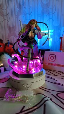 Anime figure "Kanroji Mitsuri LED - The Blade that Slices Demons (Kimetsu no Yaiba)" - 21 cm, with LED backlight