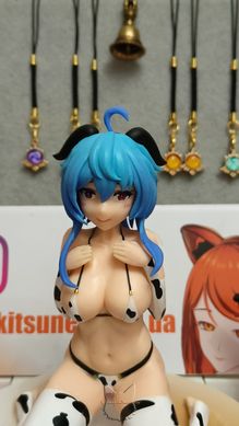 Anime figure "Ganyu cow" based on the game "Genshin Impact" - 25 cm, Completed Model, Ganyu, 25 cm, Hard body, Hard chest, Boxed, Chinese version