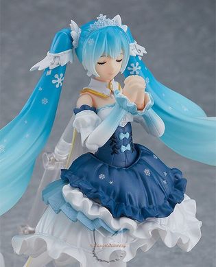 Аниме фигурка (фигма EX-054) "Хацуне Мику снежная принцесса (Hatsune Miku Snow Princess Ver.)" 10th anniversary - Вокалоид (Vocaloid) - 13.5 см, оригинал